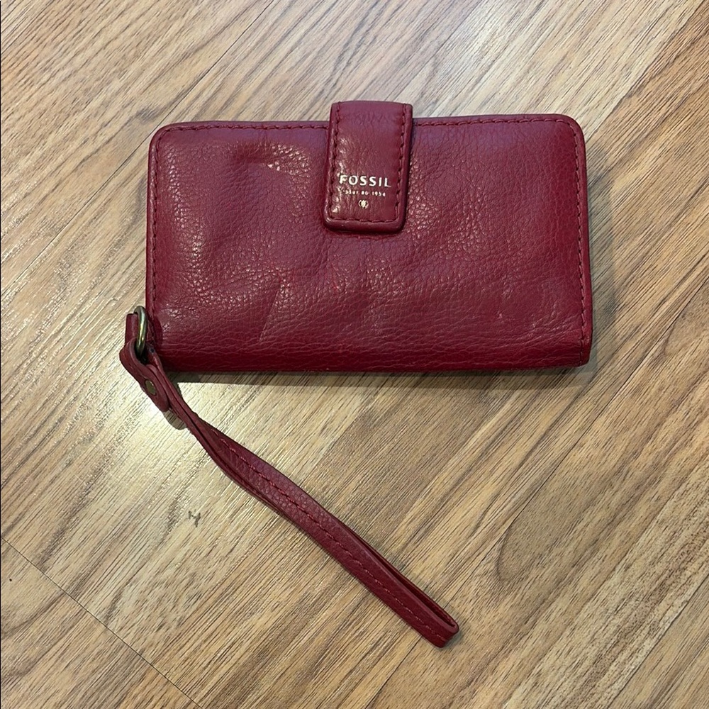 Fossil Leather Wristlet Wallet